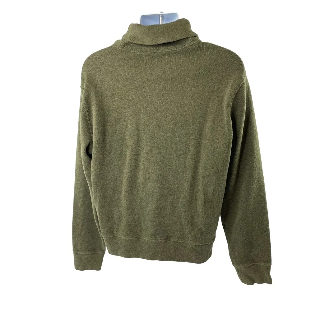 VTG Polo Ralph Lauren Sweater Mens Large Green Shawl Loop Collar Pullover